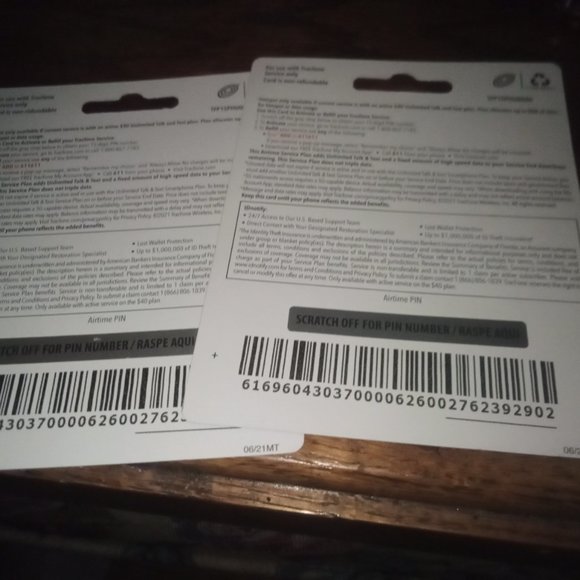 Two TracFone Unlimited Talk and Text Phone Cards - Picture 5 of 5